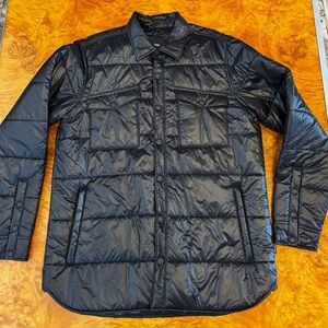 GAP Men's Shiny Black Quilted Jacket